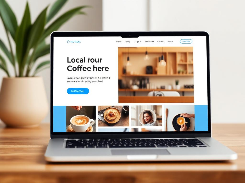Coffee Shop Website Concept mockup