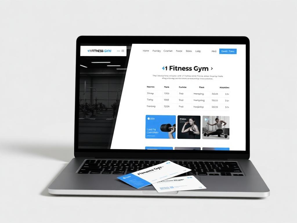 Fitness Studio Website mockup