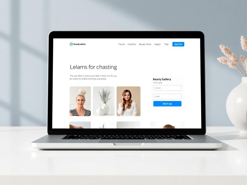 Salon Website Redesign mockup